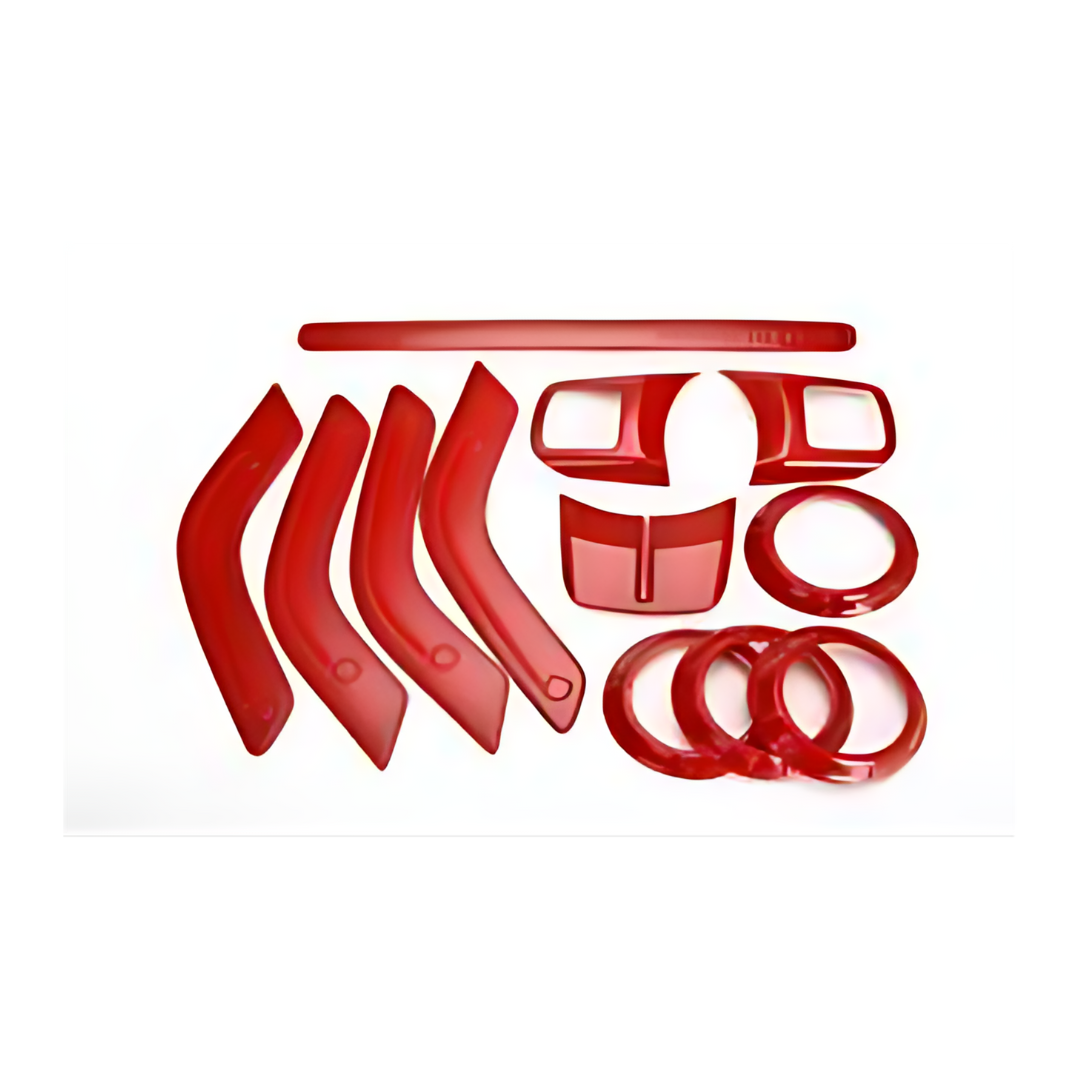 JKB JK (3.6L) Interior Details Red Accent Inserts