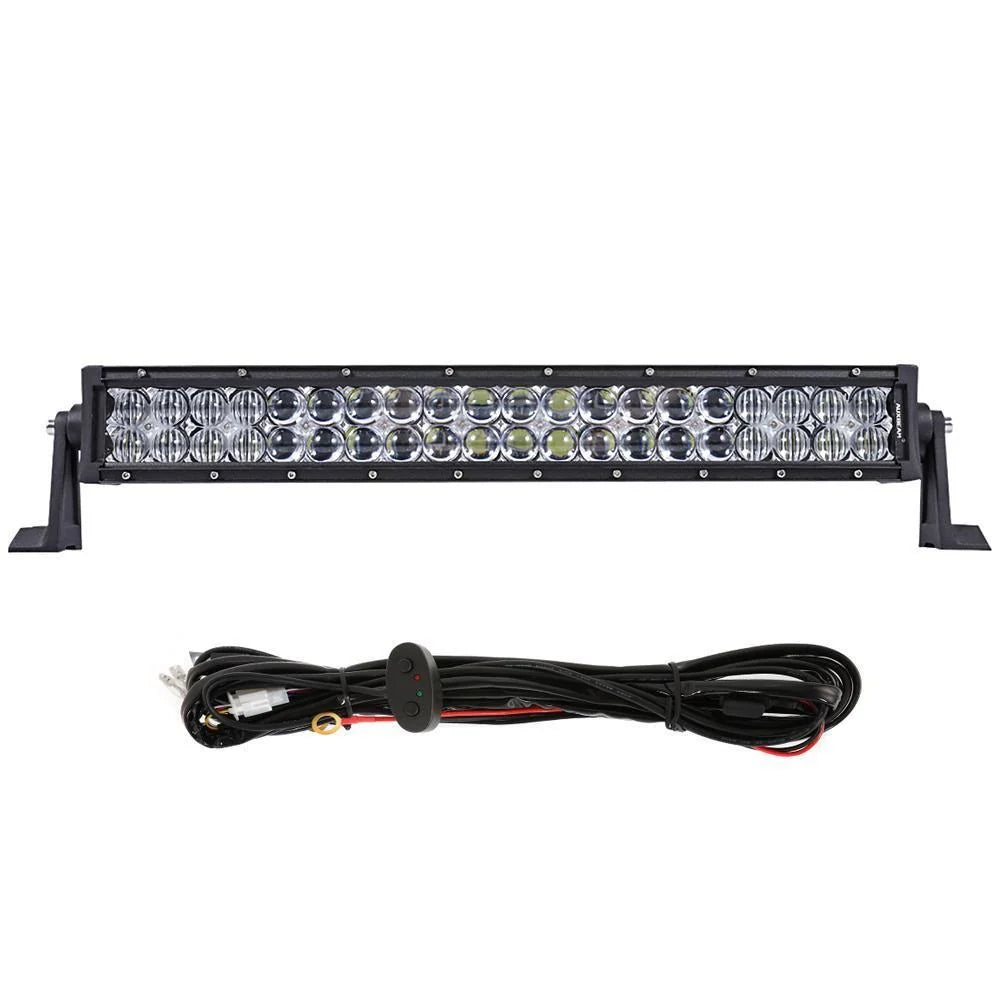 Auxbeam 22 INCH 5D SERIES STRAIGHT/CURVED COMBO BEAM DOUBLE ROW LED LIGHT BAR FOR SUV ATV UTV TRUCKS PICKUP BOAT