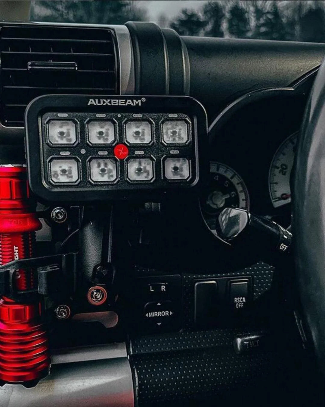 Auxbeam AR-600 RGB SWITCH PANEL WITH APP, TOGGLE/ MOMENTARY/ PULSED MODE SUPPORTED+3.94FT Extension Cable