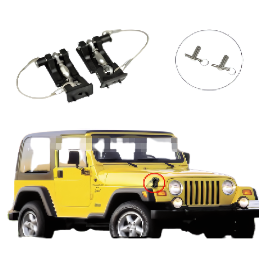 JKB TJ Steel Hood Latches with Adjustable Tension and Locks