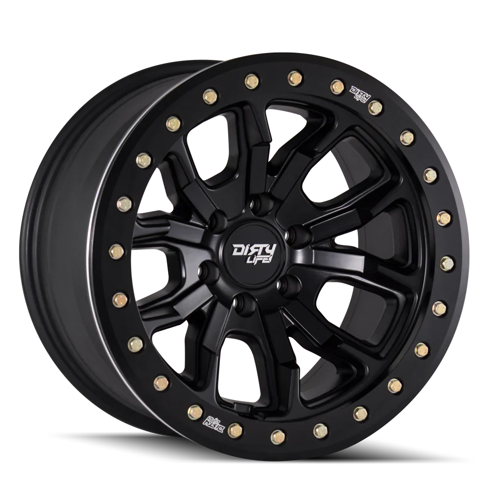 Dirty Life 17 Inch DUAL-TEK Matte Black W/ Beadlock Ring