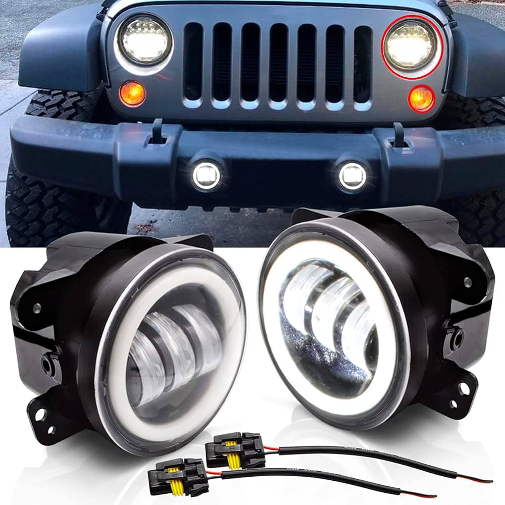 JKB JK Three Lines Fog Lights with Ring
