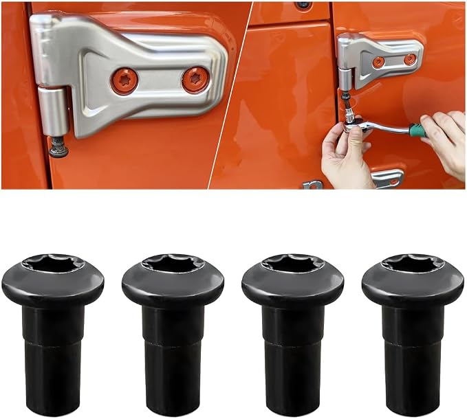 Amazon JK 4 PCS Car Door Hinge Nuts Replacement, Door Hinge Screws Nuts Compatible