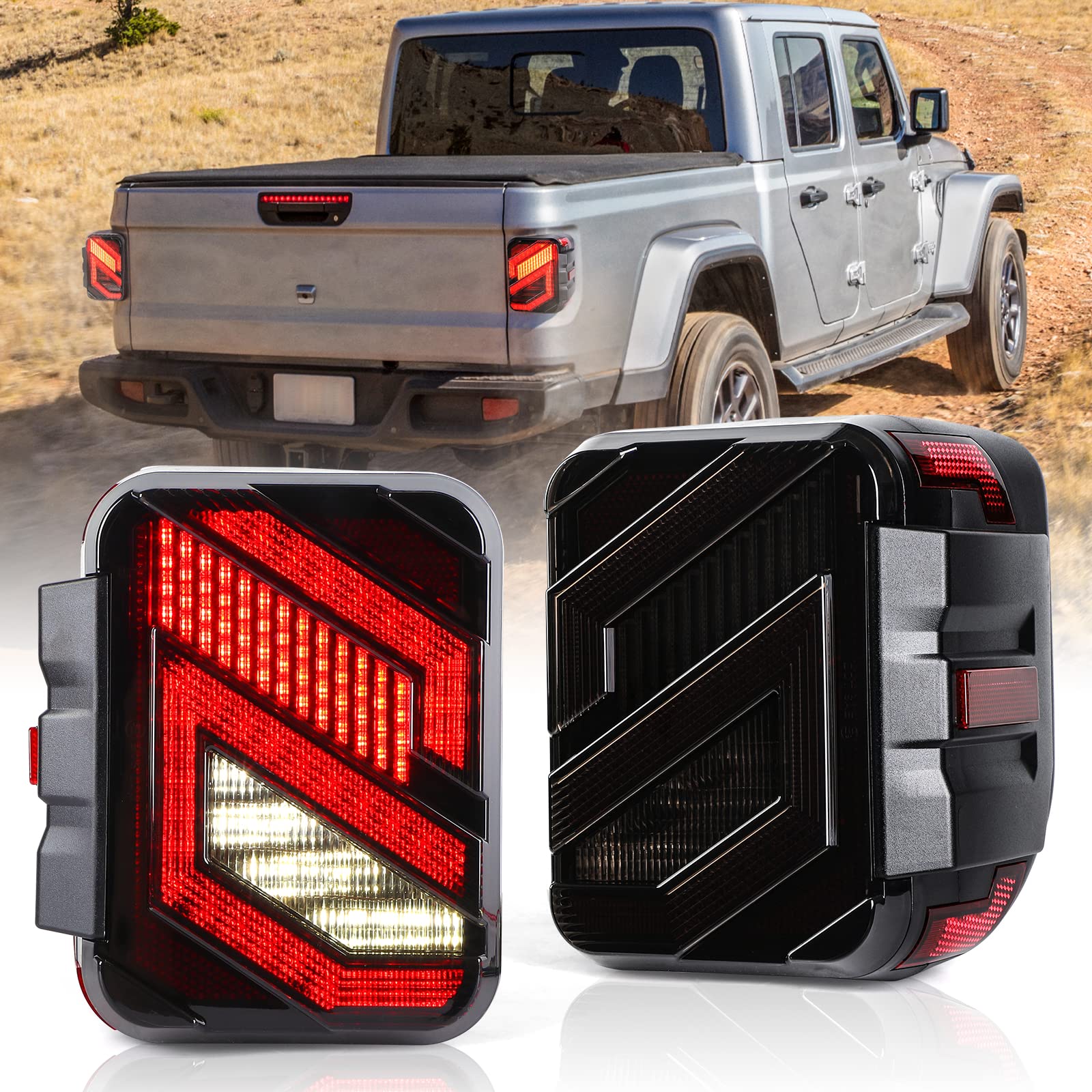 JKB JT Diagonal Designs Tail Lights