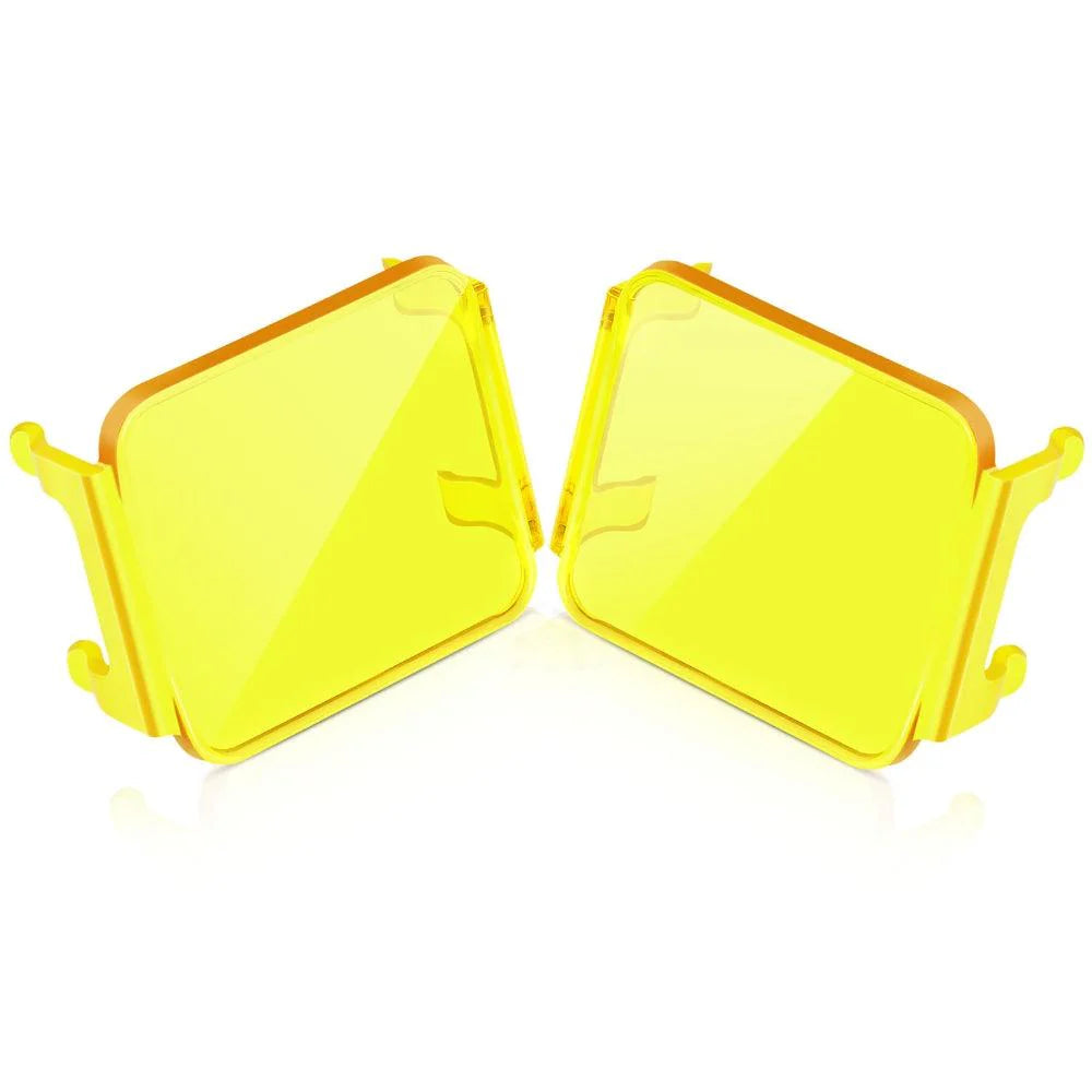 Auxbeam 3 INCH AMBER LED CUBE LIGHT COVERS FOR LED PODS SQUARE OFFROAD LIGHTS DRIVING FOG LIGHTS