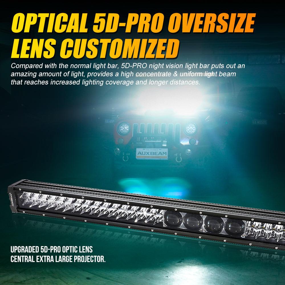 Auxbeam NEW 42 INCH 5D-PRO SERIES 44000LM SPOT BEAM OFF ROAD LED LIGHT BAR