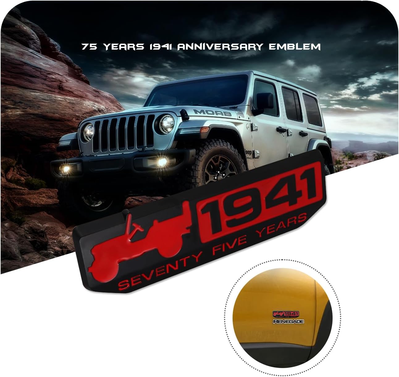 JKB 1941-75 Years Anniversary Badge Emblem Car Stickers Deca