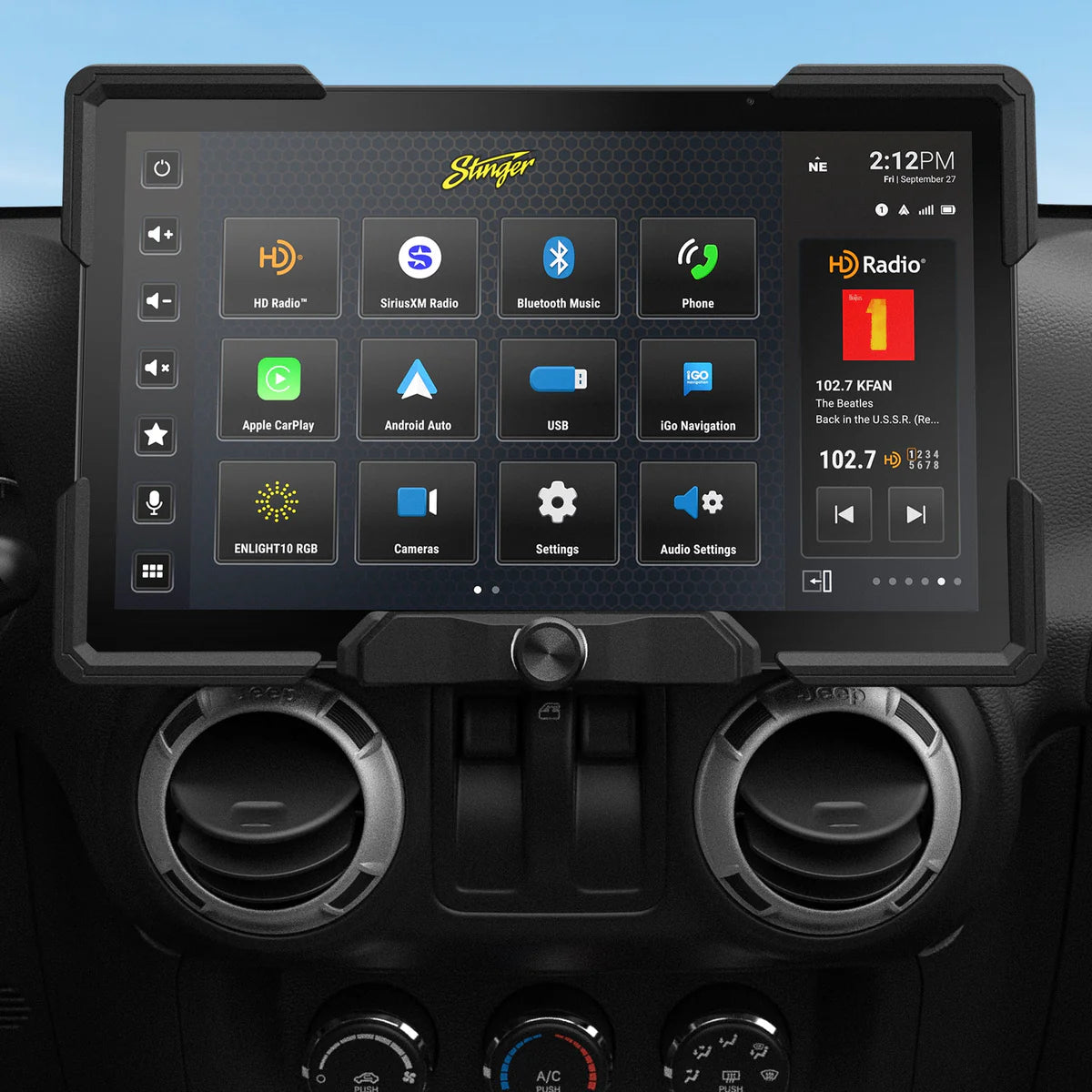 Stinger JK HORIZON12 12.8" Radio Plug-&-Play Kit 07-18