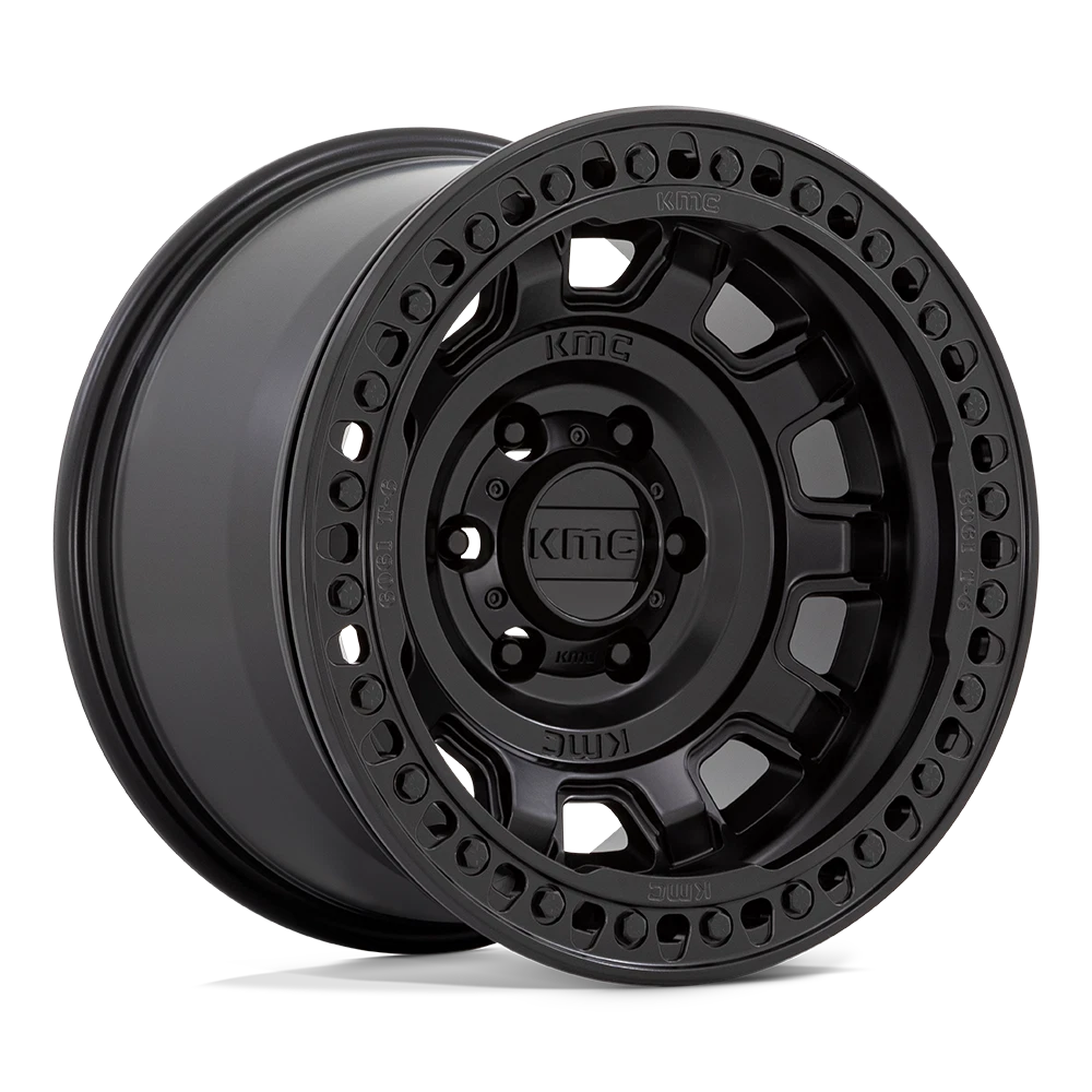 KMC Tank Beadlock Wheel 17xX9 , 5X127, 71.5 , -38 SATIN BLACK