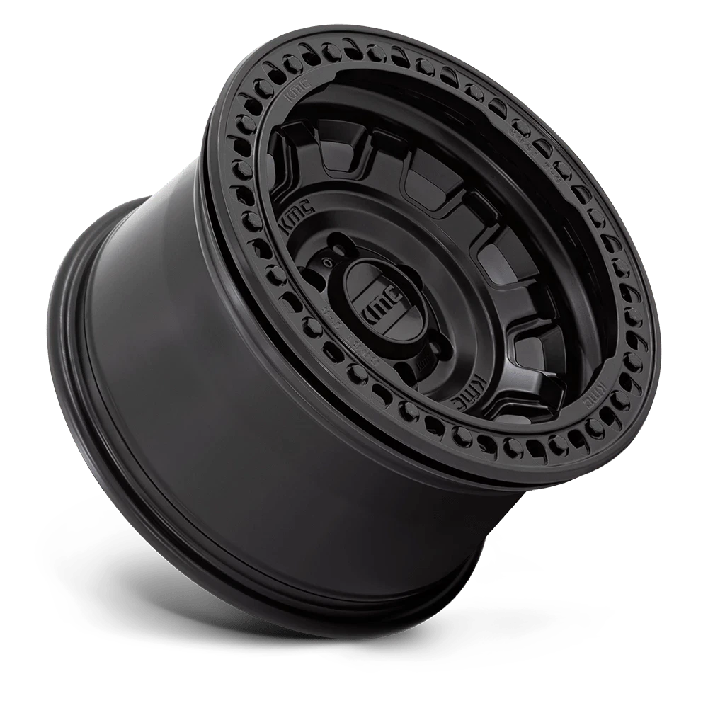 KMC Tank Beadlock Wheel 17xX9 , 5X127, 71.5 , -38 SATIN BLACK