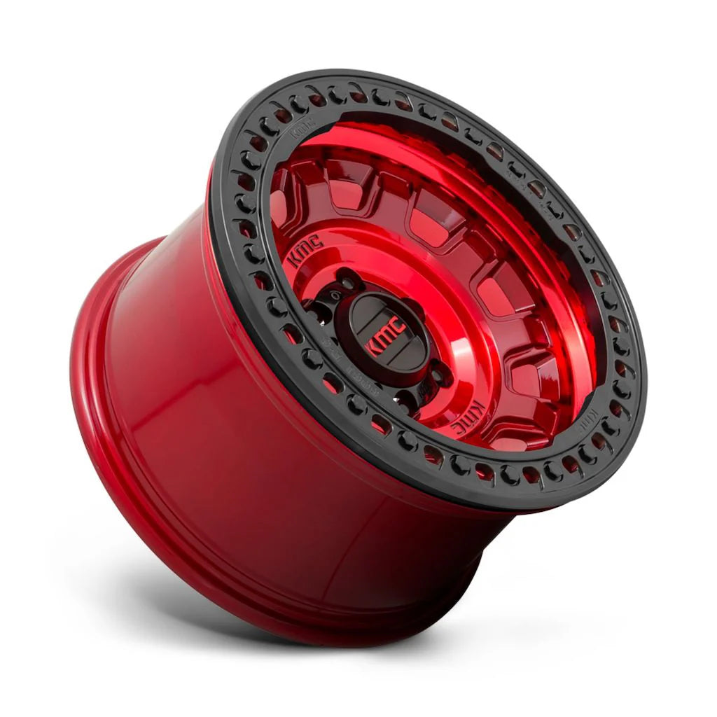 KMC Tank Beadlock Candy Red 17X9 5X127 , 71.5 -38