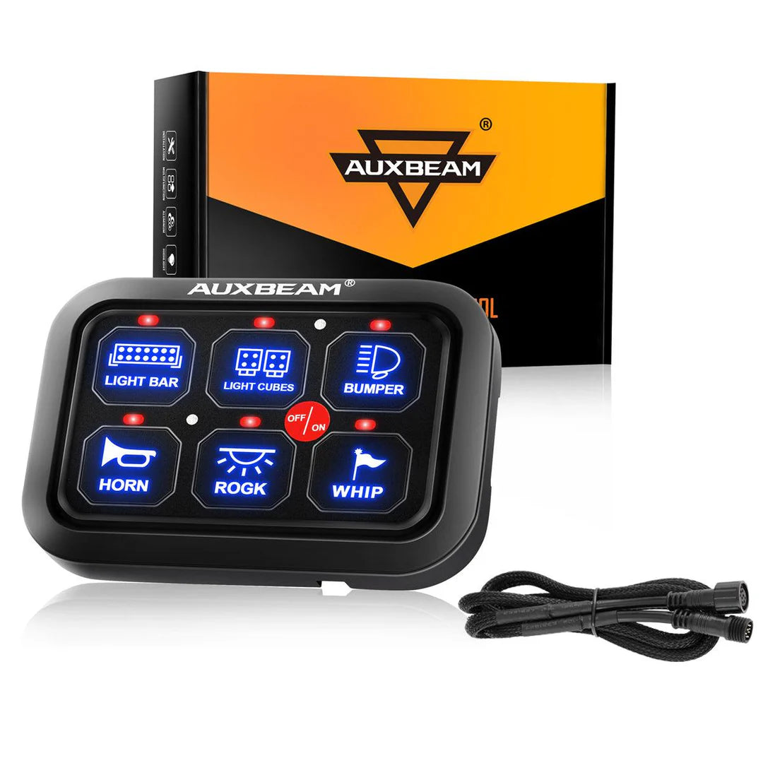 Auxbeam BC60 6 Gang LED Switch Panel, Off Road Light Controller