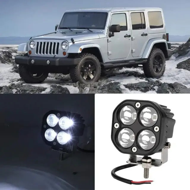 JKB 3 Inch White Round LED