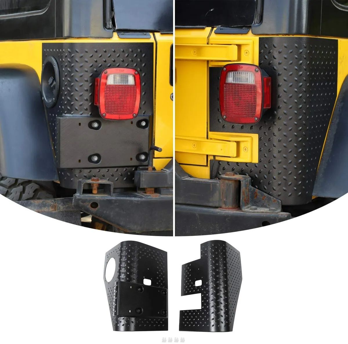 Jeep TJ/TJ Unlimited Rear Fender Flare 4 Inch 97-06 Wrangler TJ Steel Bolt-On Ar