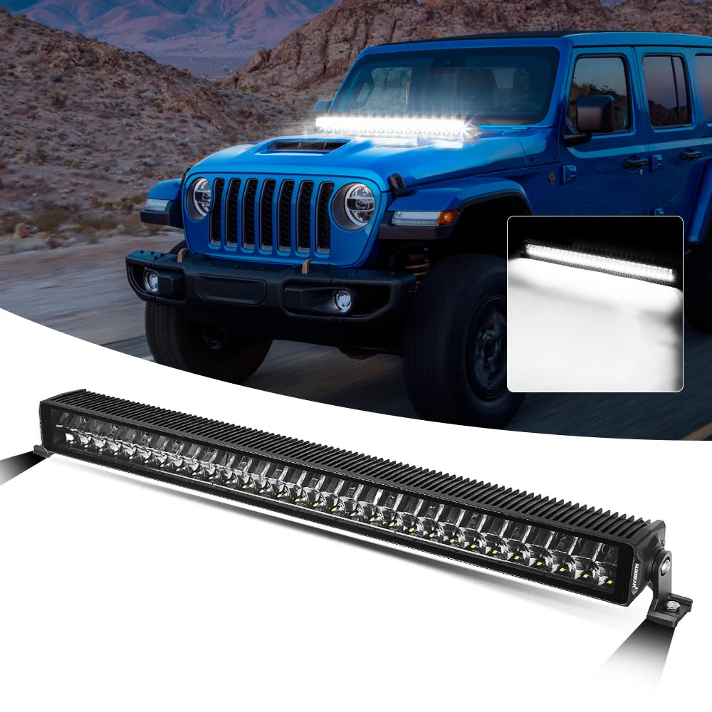 Auxbeam SP-DRL SERIES 32 INCH 183W 19920LM SINGLE ROW OFF ROAD LED LIGHT BAR WITH AMBER&WHITE DRL