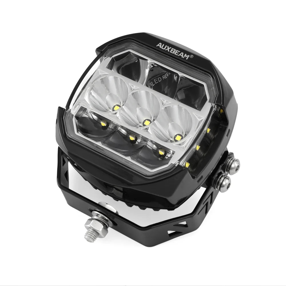 Auxbeam X-PRO SERIES | 5 INCH 174W LED SIDE SHOOTER POD LIGHTS WITH WHITE DRL&AMBER TURN SIGNAL LIGHT