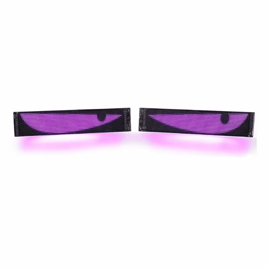 Auxbeam TWO-PACK 23.42X4.72IN DEVIL'S EYE ATMOSPHERE LIGHT - FLEXIBLE PROGRAMMABLE USB CAR LED SCREEN FOR WINDSHIELD, APP CONTROL
