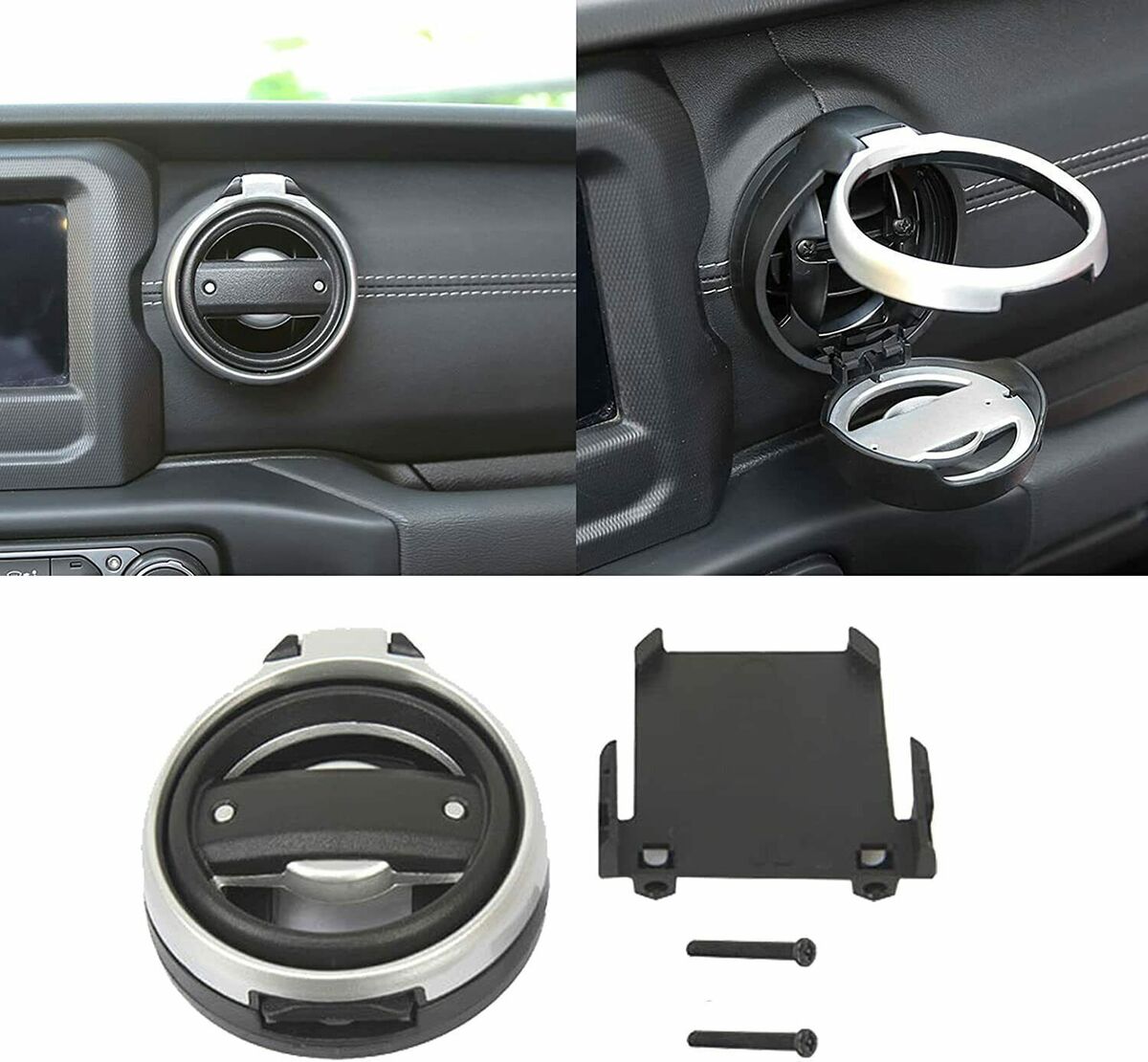 JKB JK, JL, and JT Air Conditioning Vent Cover with Cup Holder