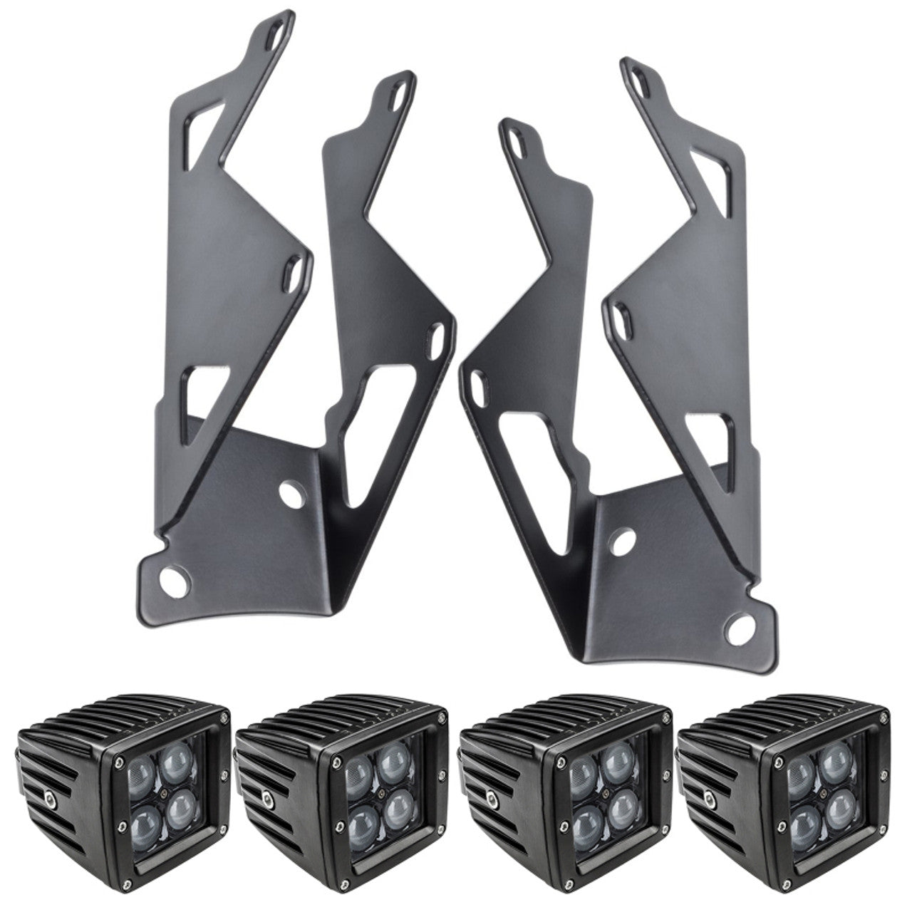 JKB JK  Double Mount Windshield LED Light Bracket - Model 1