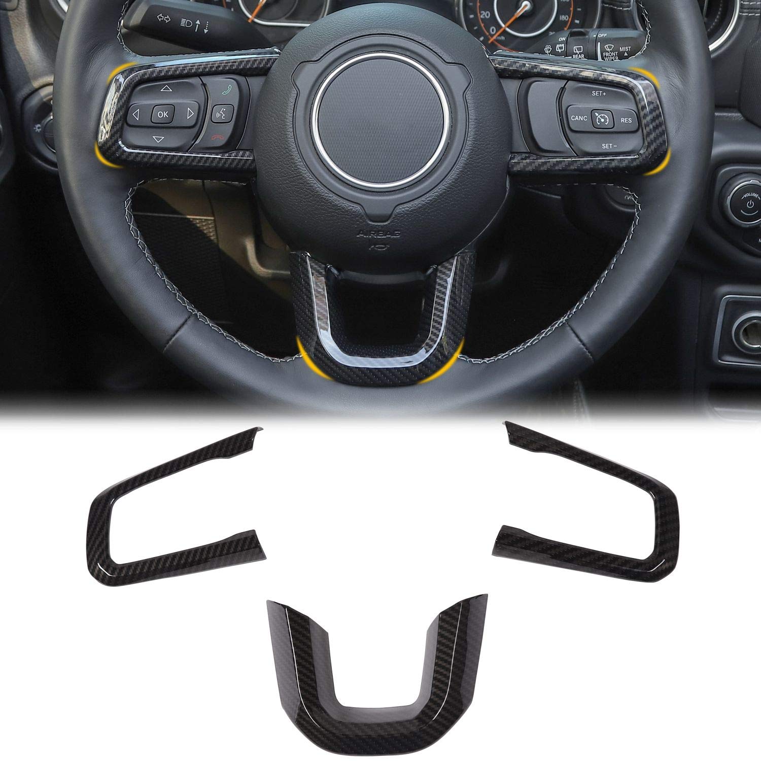 JKB JL and JT  Carbon Fiber Steering Wheel Cover