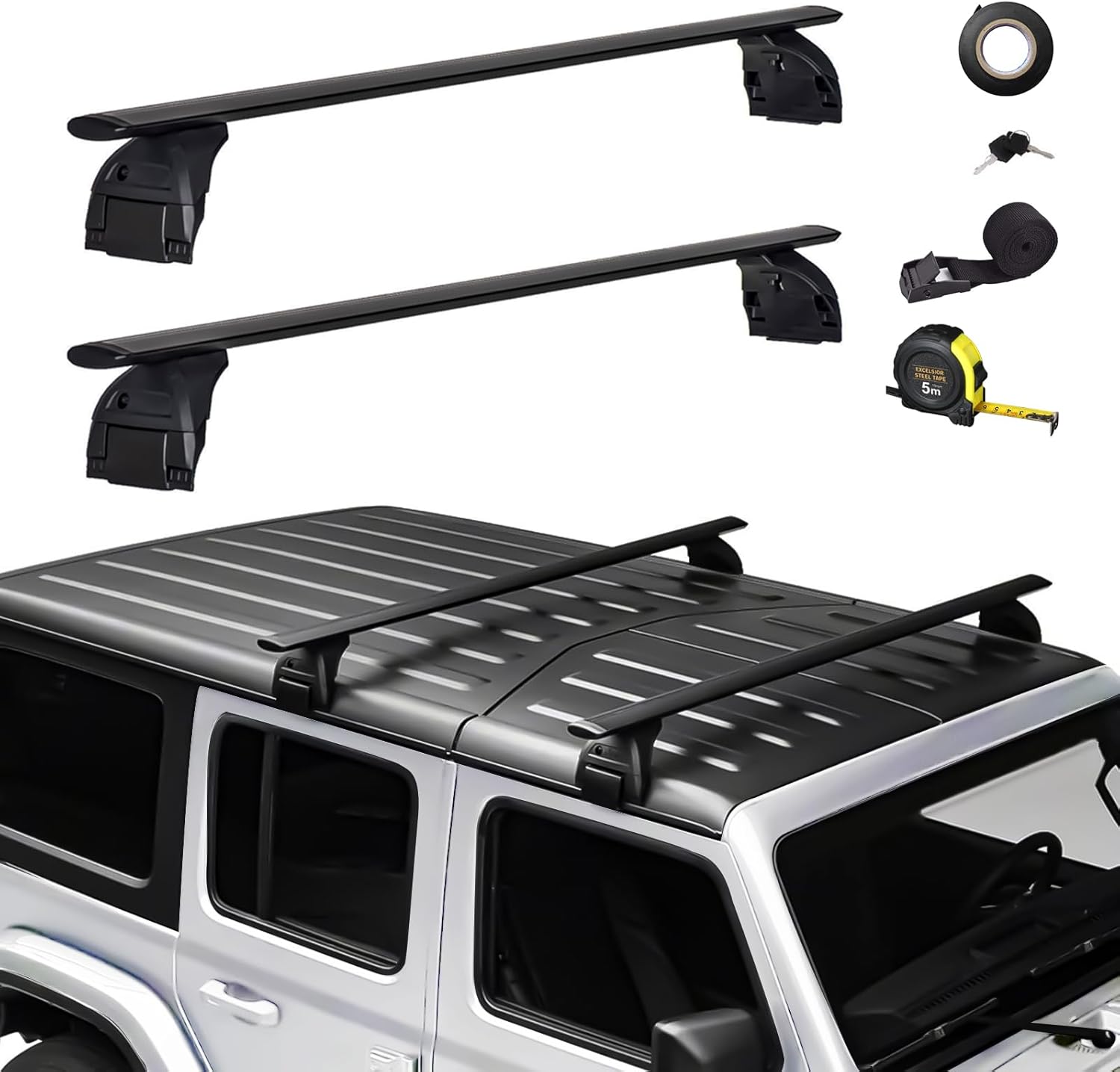 JKB JK and JL  Roof Rack Cross Bars Compatible