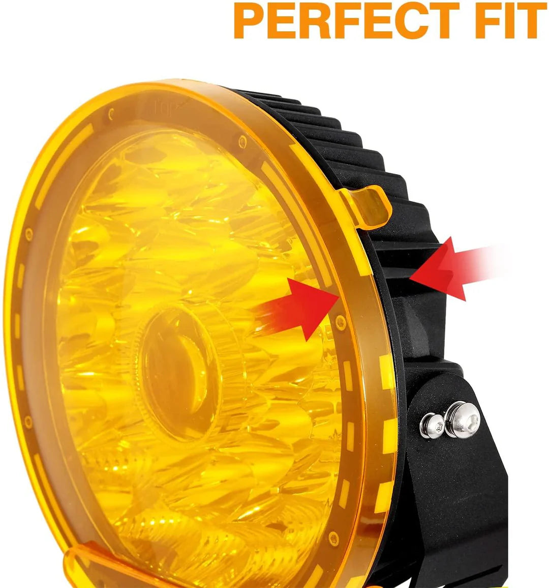 Auxbeam  (2PCS/SET) 7 INCH ROUND LED DRIVING LIGHT BLACK COVER LIGHT SHIELD COVER