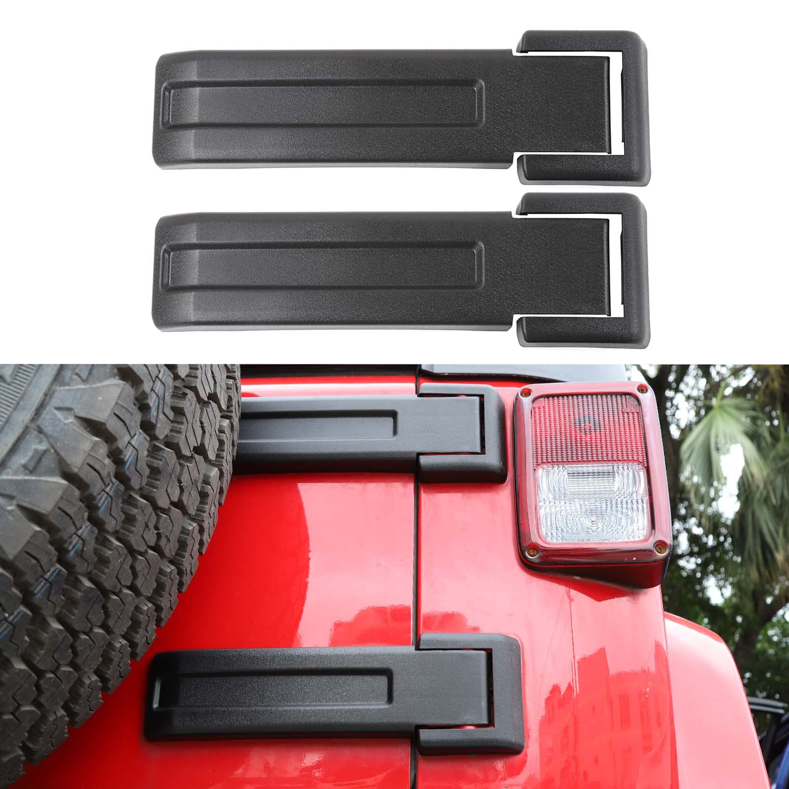 JKB JK  OEM Tailgate hinge Covers