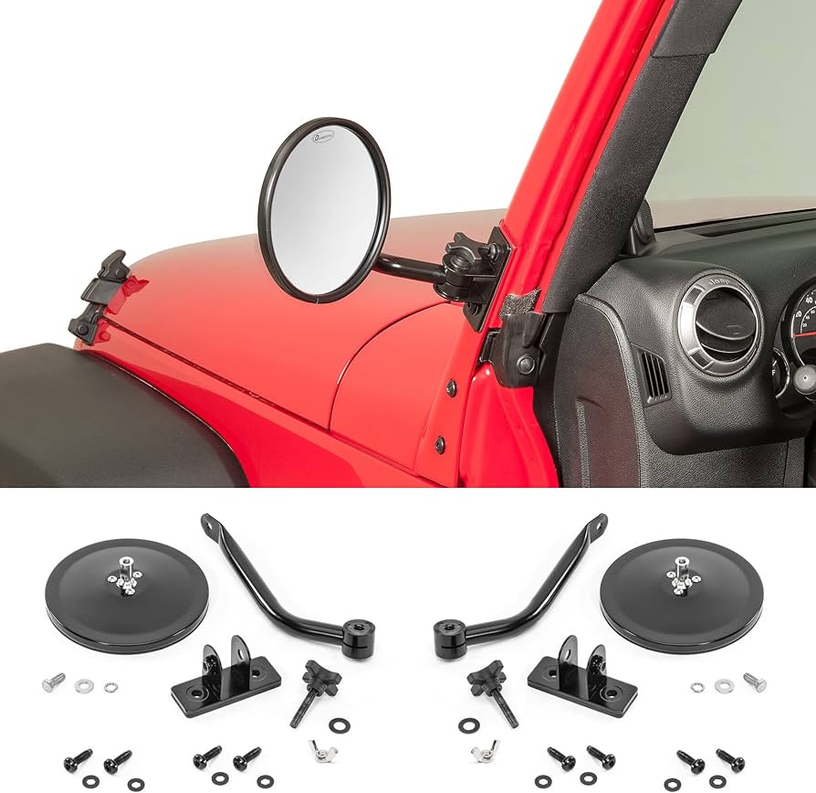 JKB TJ and JK  Round Summer Mirrors