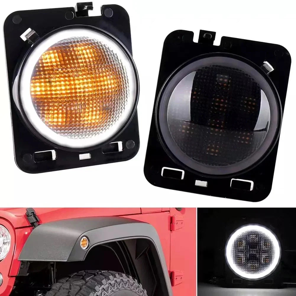 JKB JK  Fender Turn Signal with Ring (Set of 2)