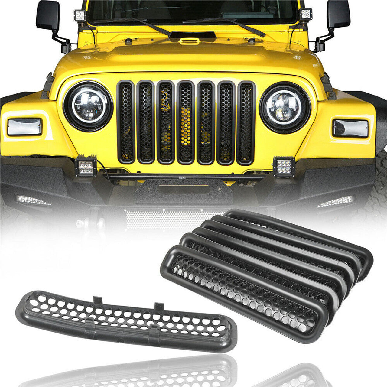 JKB TJ  Front Mesh Grille Insert
