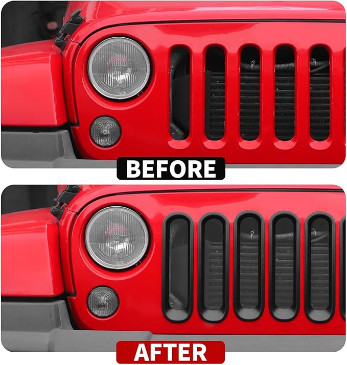 JKB JK  Matte Black Circle Insert Grille
