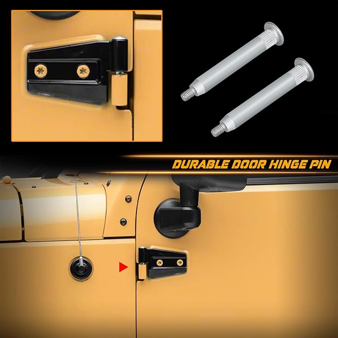 Amazon JK  Door Hinge Pin Repair Kits Door Hinge Nuts Anti-Rust Hinge Lock