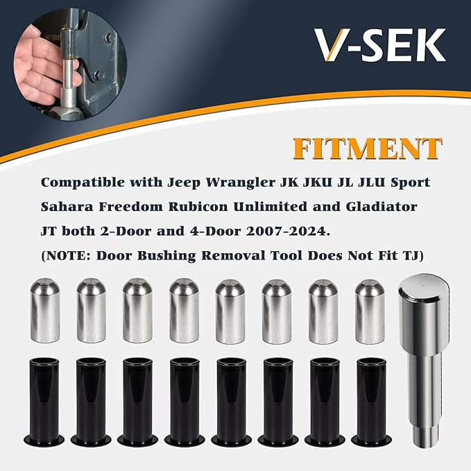 Amazon  Door Pin Guides + Door Hinge Liners + Door Bushing Removal Tool Compatible