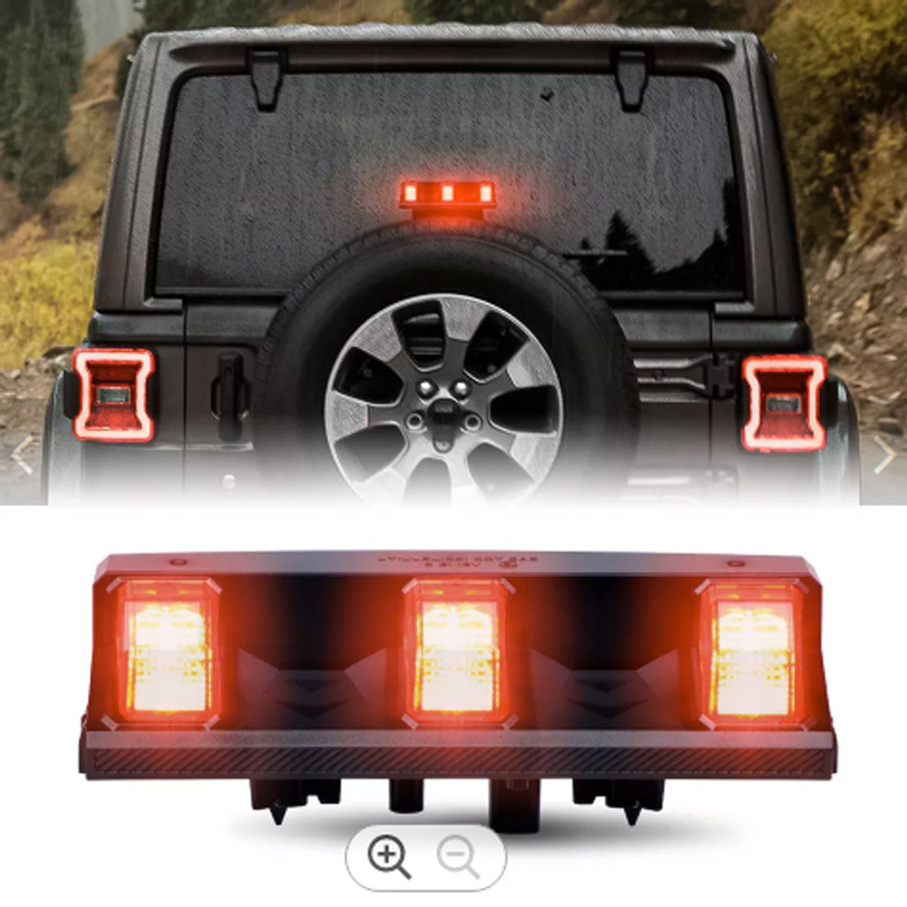 JKB JL  3-Squares LED 3rd Brake Light