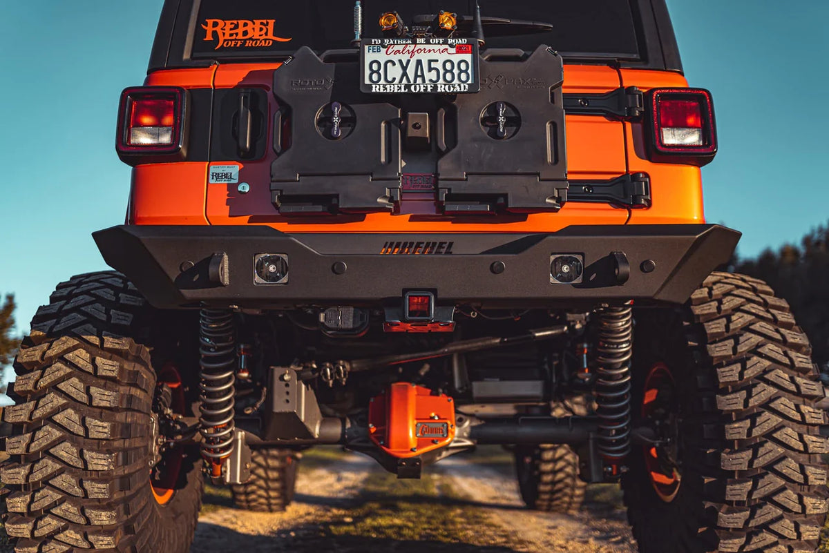 JKB JL Rebel-Design Aluminum Rear Bumper for Jeep Wrangler