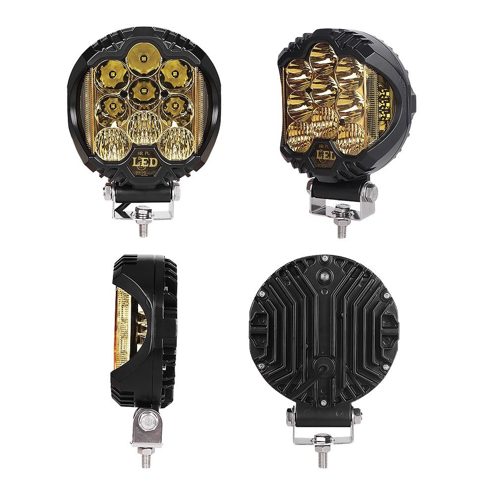 JKB 5 Inch Yellow LQ Round LED Off-Road