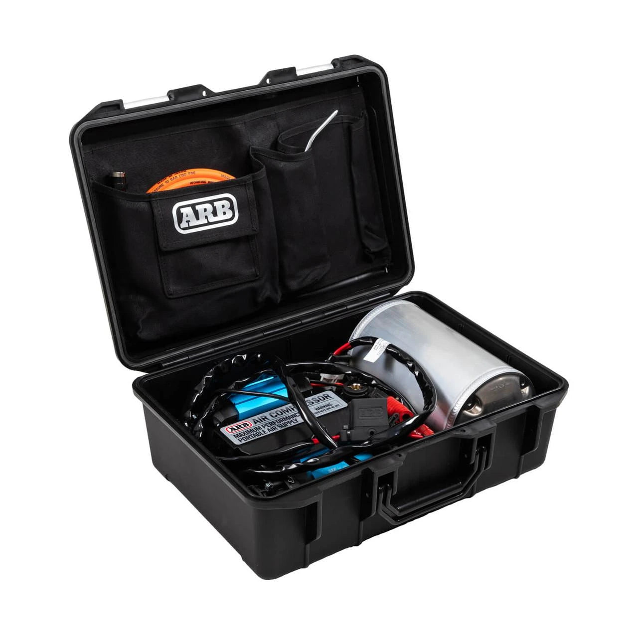 ARB  PORTABLE AIR COMPRESSOR (BRUSHED) TWIN WITH AIR TANK - 12 VOLT