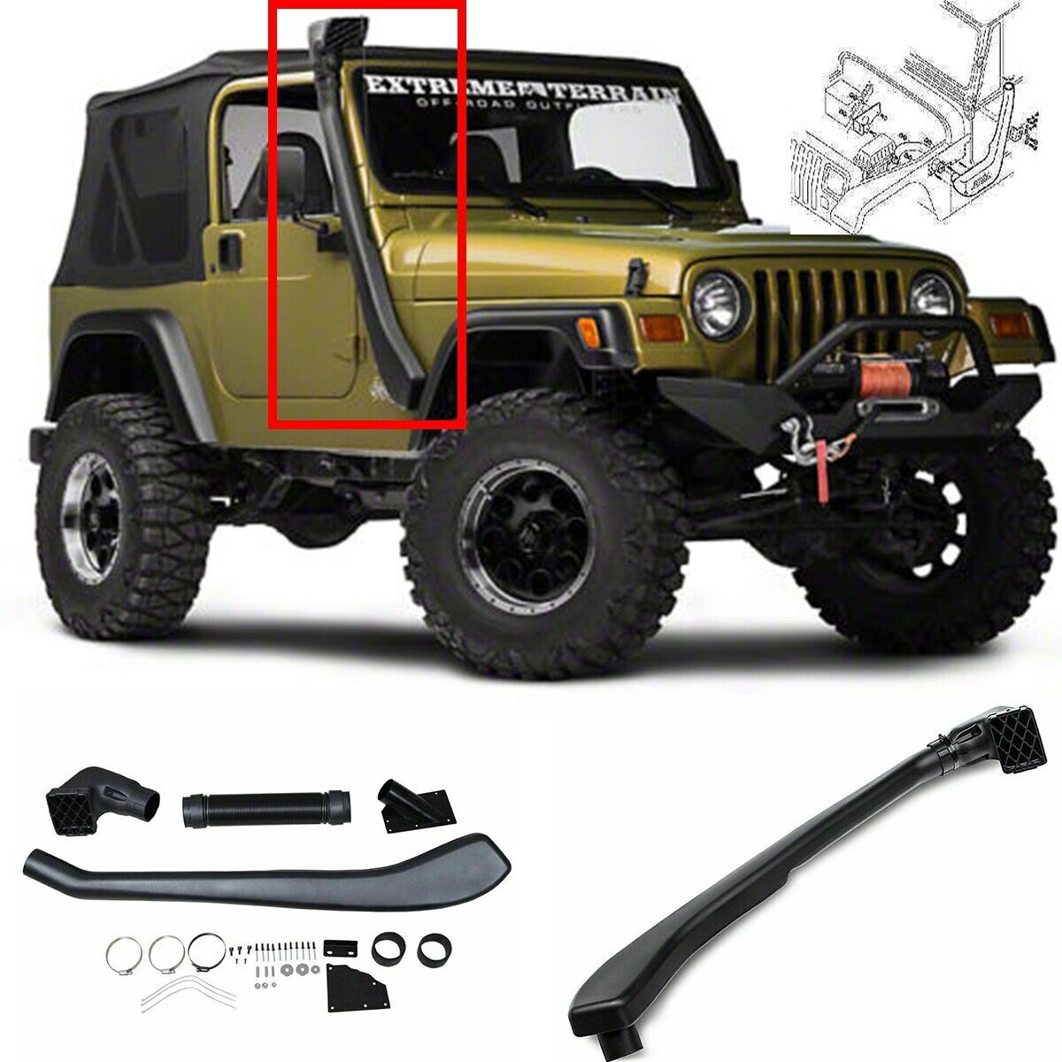 JKB TJ  OEM Snorkel