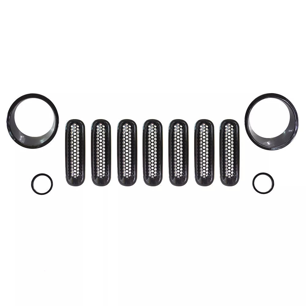 JKB JK   INSERT GRILL AND HEADLIGHT BLACK